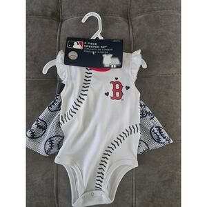 Baby Girl Red Sox 3 Piece Creer Set Outfit  Sz 12 months